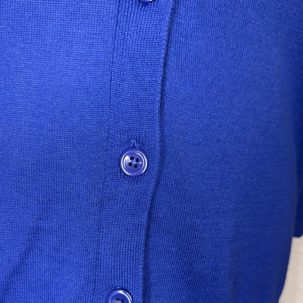 Royal Blue V-Neck Cardigan Sweater - Picture 2 of 3